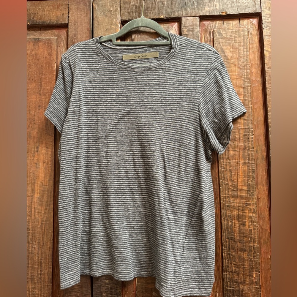 Enza Costa Gray Short Sleeve Tee